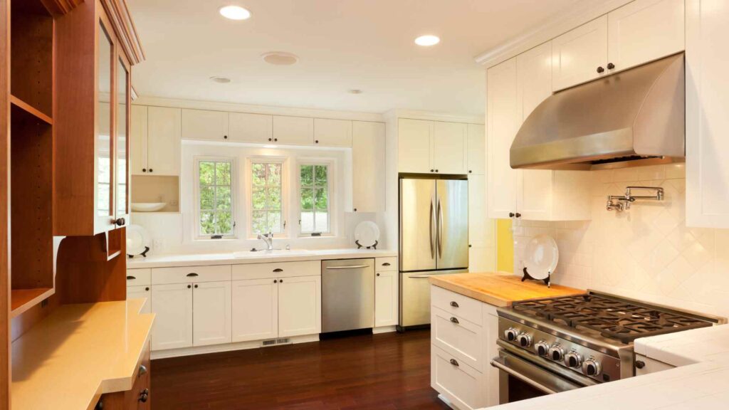 kitchen remodeling wide view from inside